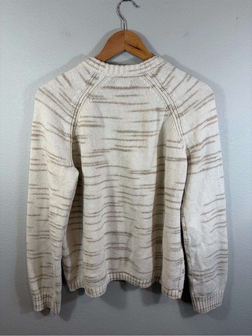 J.Crew raglan space-dyed sweater -Ivory Camel